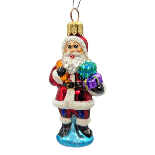 Christopher Radko Santa Joy Gem Gifts Glass Christmas Tree Ornament 99-973-0