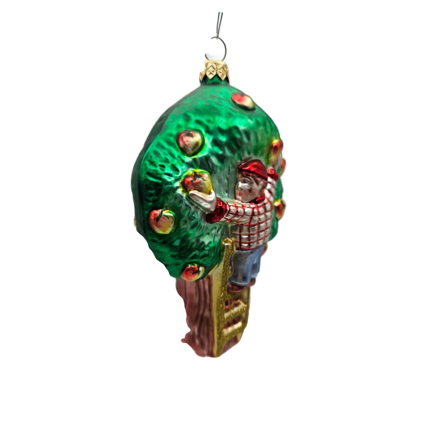 Patricia Breen Apple Tree Boy Matte Tree Glitter Ladder Summer Tree Ornament