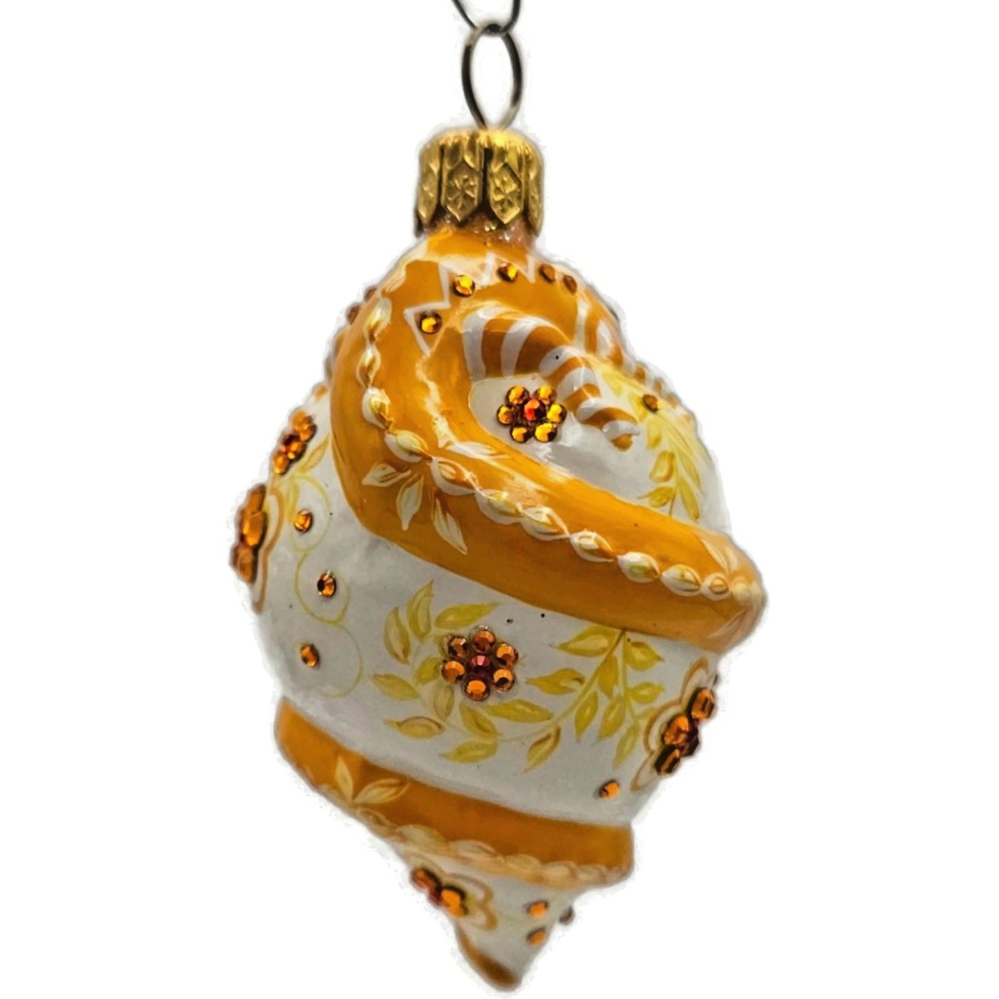 Patricia Breen Topping Chameleon Zalipie Persimmon Fall Christmas Tree Ornament