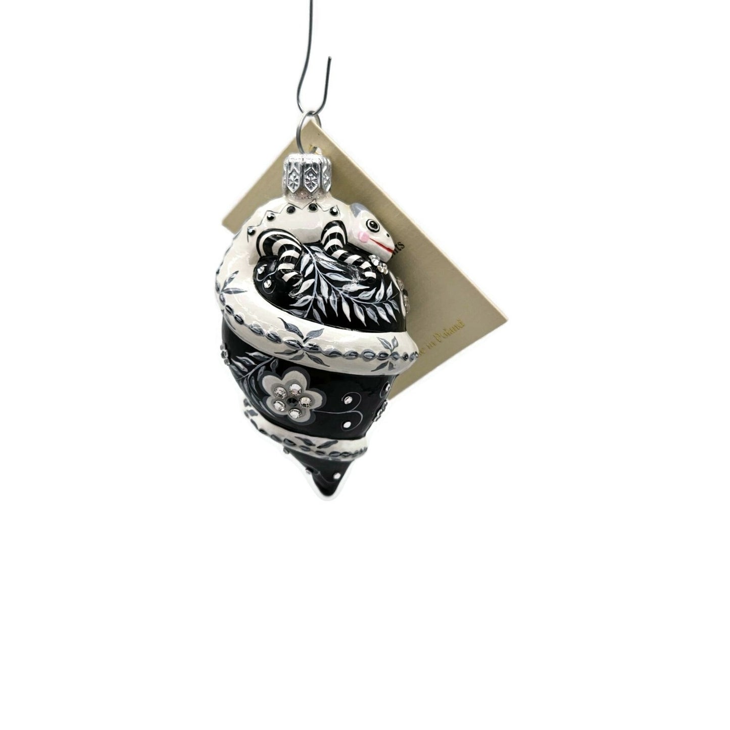 Patricia Breen Topping Chameleon Zalipie Black Spring Christmas Tree Ornament