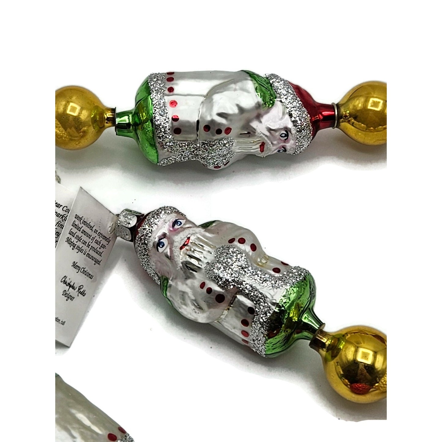 Christopher Radko Santa Hearts Garland Christmas Holiday Tree Ornament 93-076-0