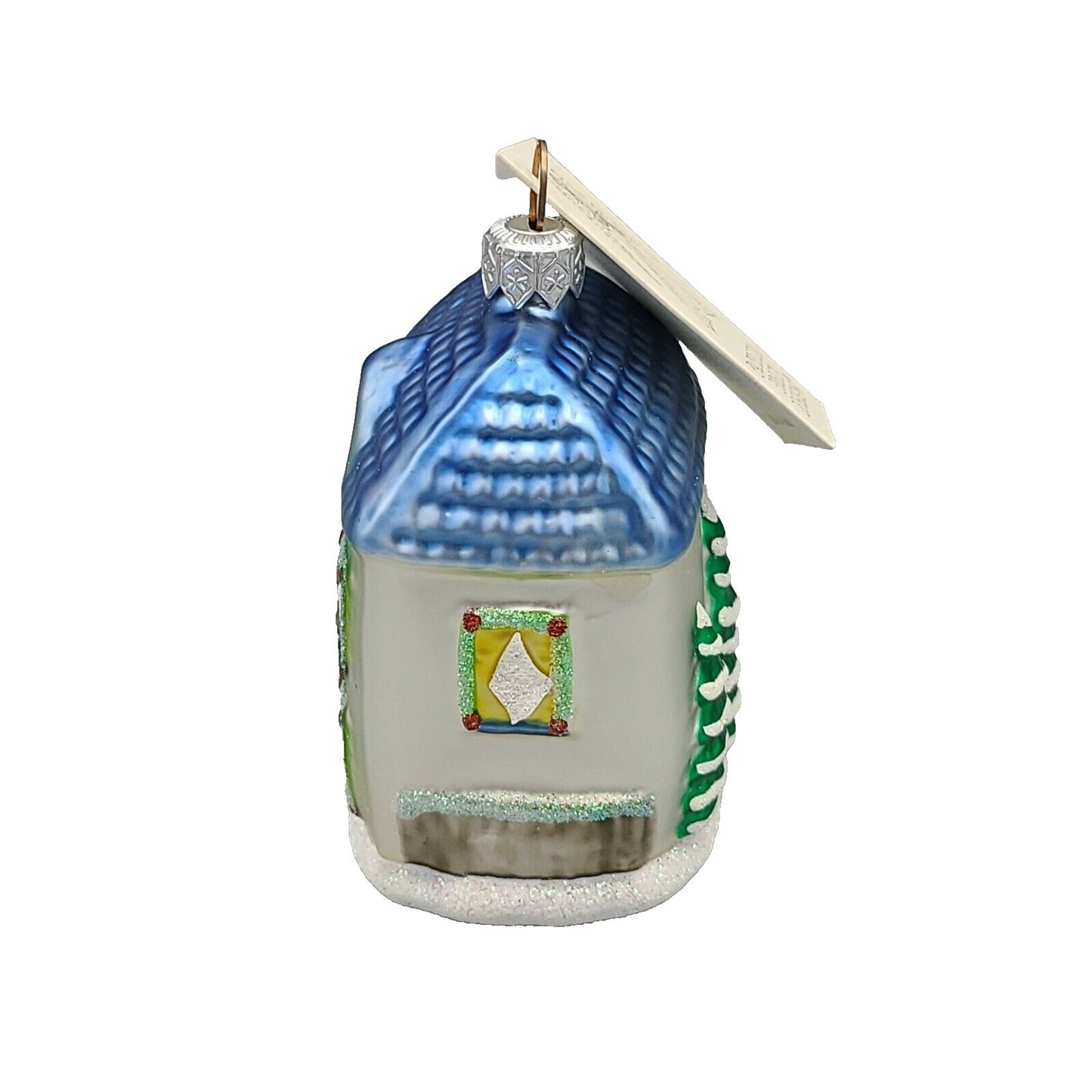 Patricia Breen Garland House Blue Roof Pine Tree Christmas Tree Holiday Ornament