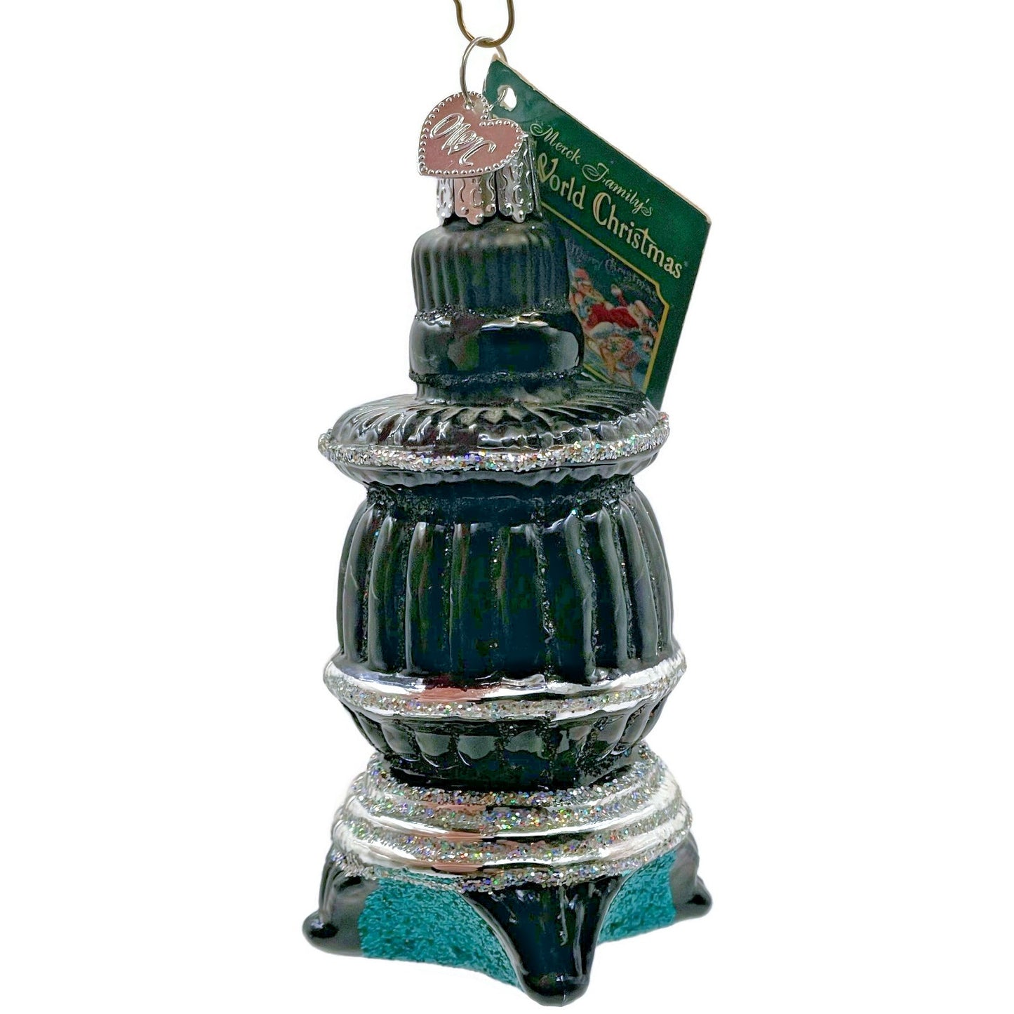 Potbelly Stove Black Americana Ornament OWC Old World Christmas Tree Decoration