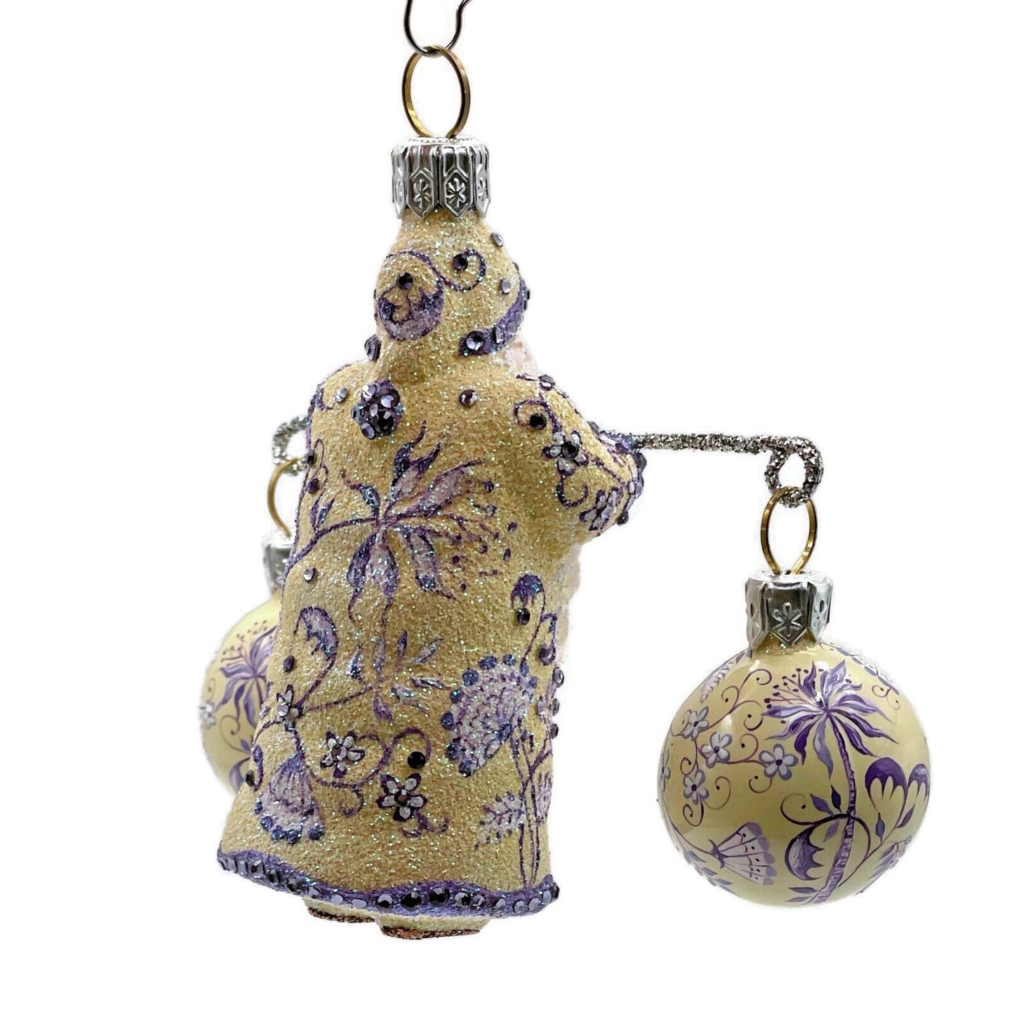Patricia Breen Balance Chinoiserie Violet Santa Claus Spring Christmas Ornament