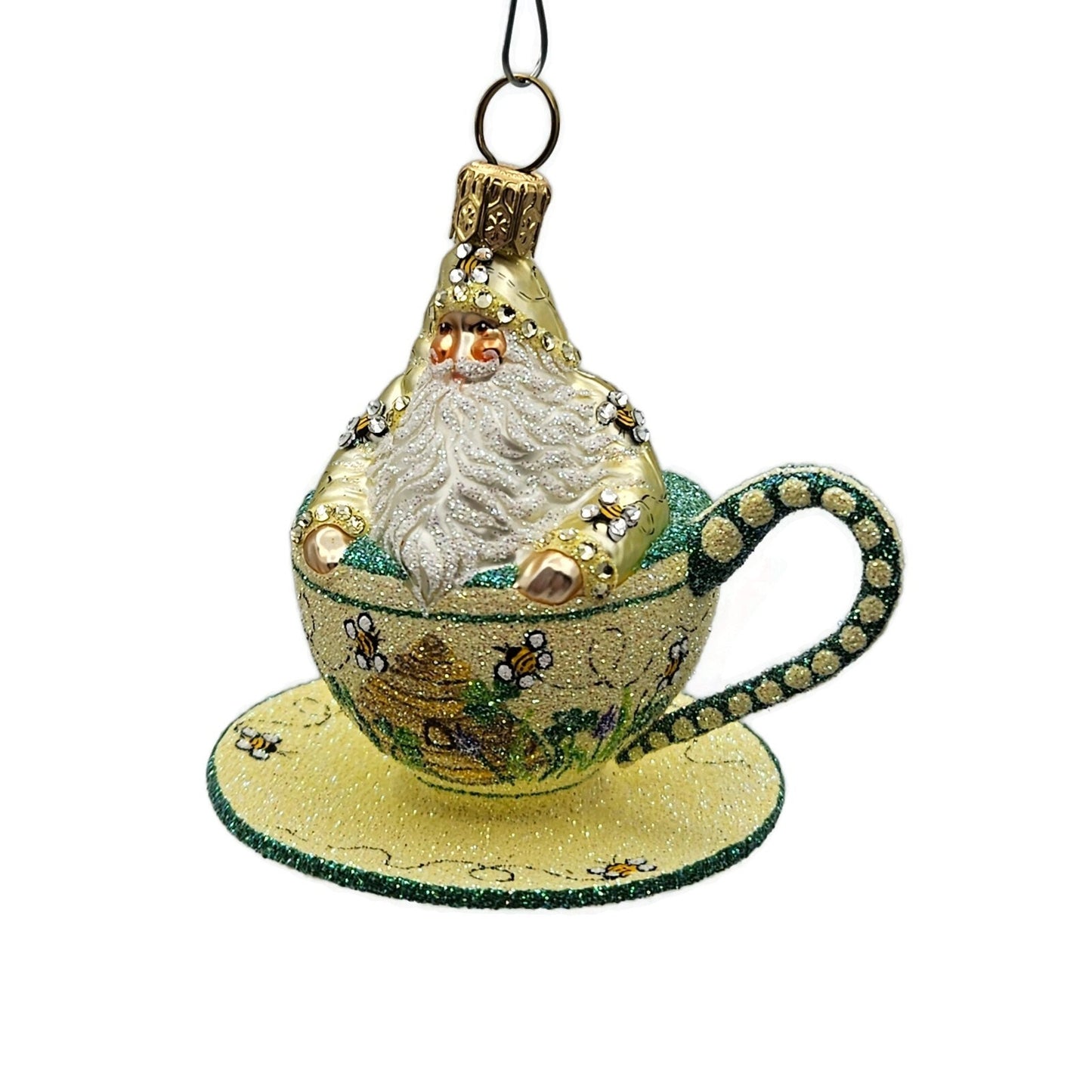 Patricia Breen Tea for Two Bees Bugs Spring Christmas Ornament Tea Party CATZ