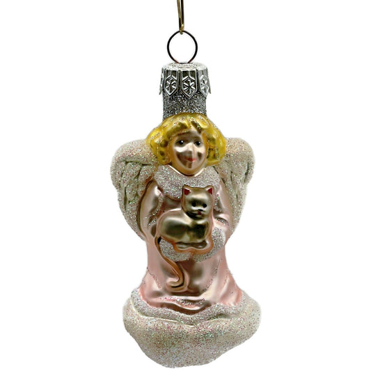 Patricia Breen Quartet of Angels Pastel Kitten Pearl Pink Christmas Ornament