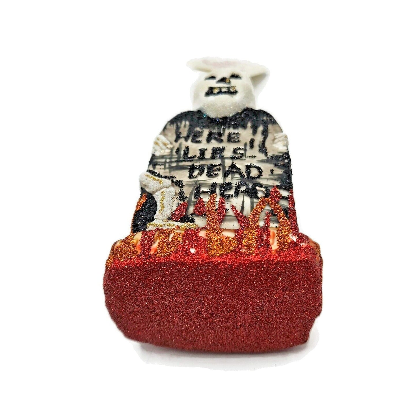 Larry Fraga Graveyard Marker Skeleton Halloween Christmas Tree Ornament 5961