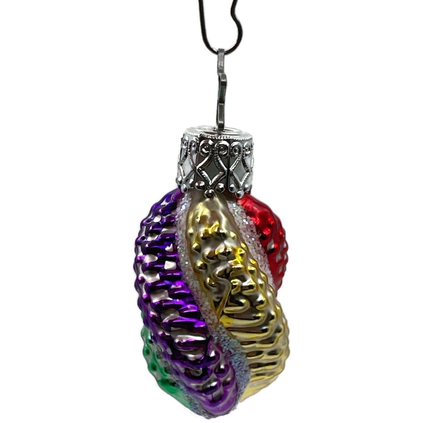Swirled Kugel Multicolor German Blown Glass Christmas Tree Inge Glass Ornament