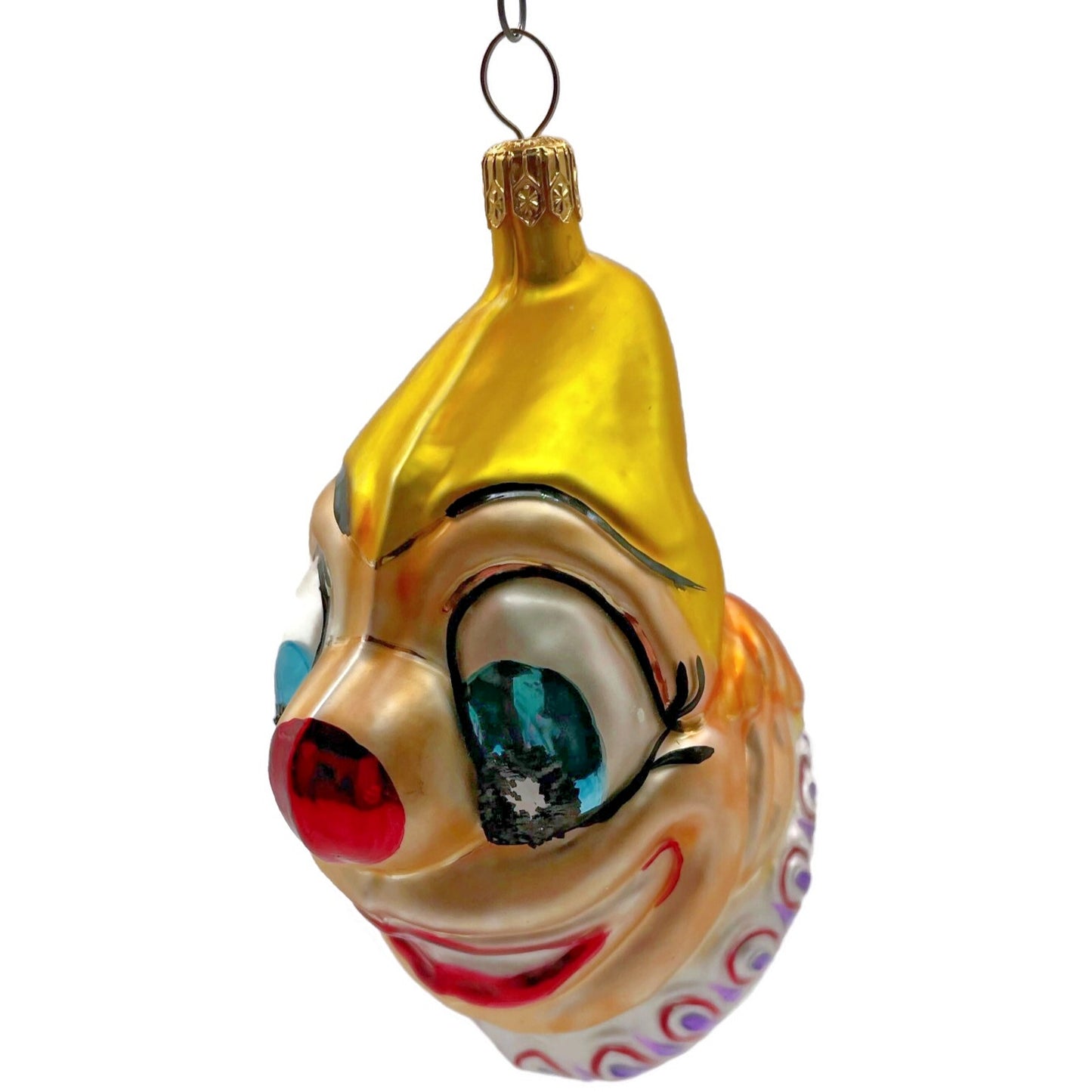 Christopher Radko Ornament Smiley Circus Clown Head Christmas Tree Decor 94-52