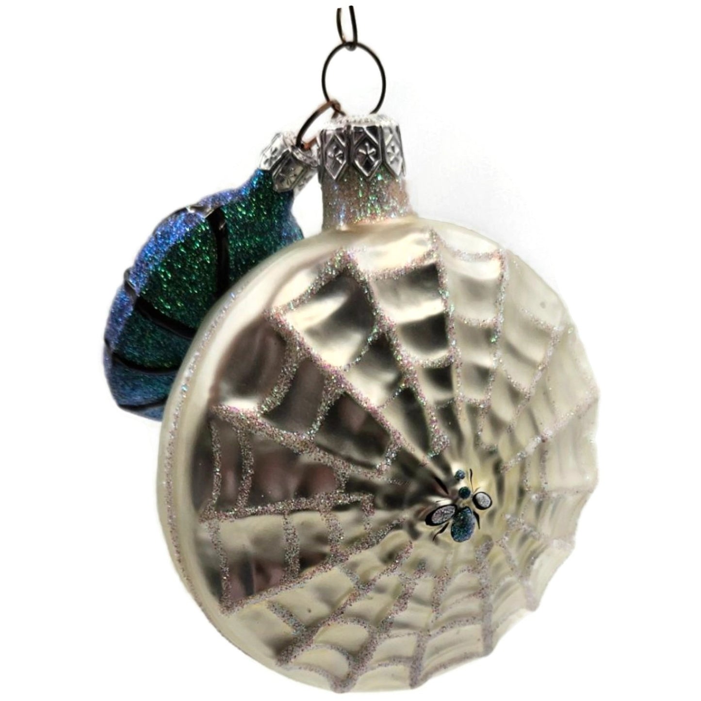 Patricia Breen Victorian Spider Web Pearl Black Halloween Christmas Ornament