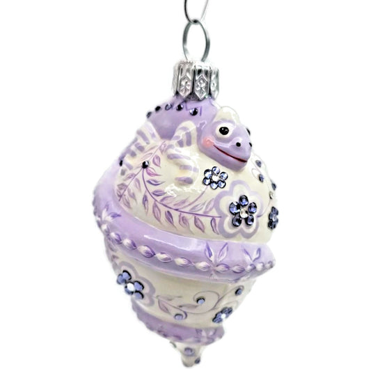 Patricia Breen Topping Chameleon Zalipie Violet Spring Christmas Tree Ornament
