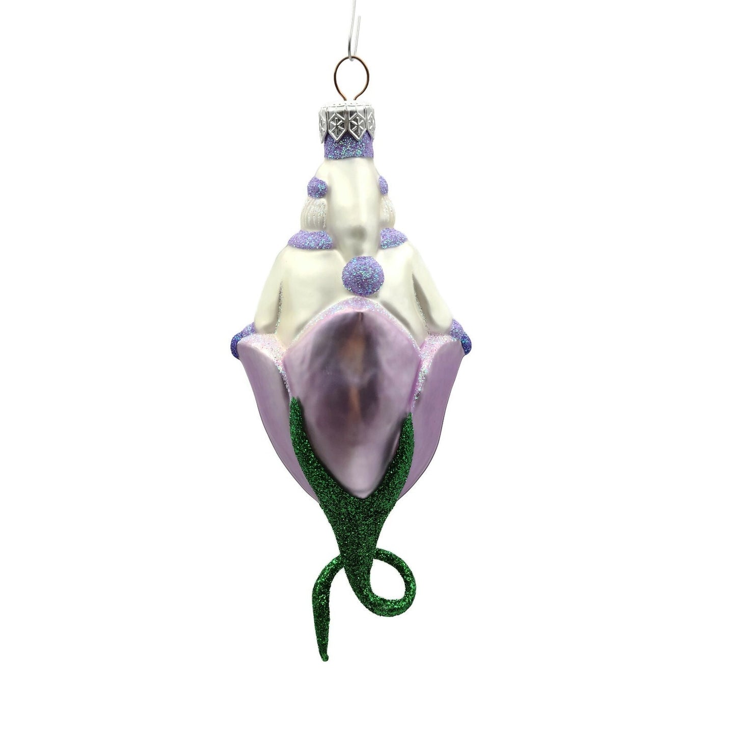 Patricia Breen Bluebell Santa Lilac Flower Pearl Spring Christmas Tree Ornament