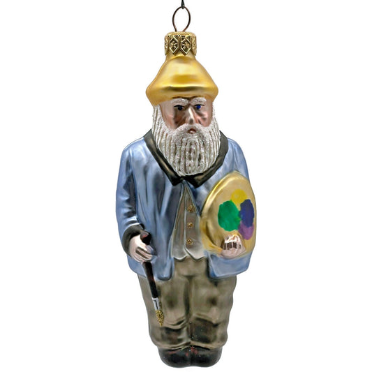 Patricia Breen M Claude Monet Blue Artist Palette Christmas Tree Ornament AIC
