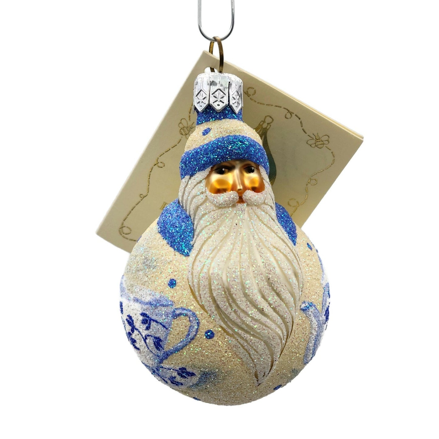 Patricia Breen Miniature Santa du Monde Tea Party Christmas Tree Ornament Boston