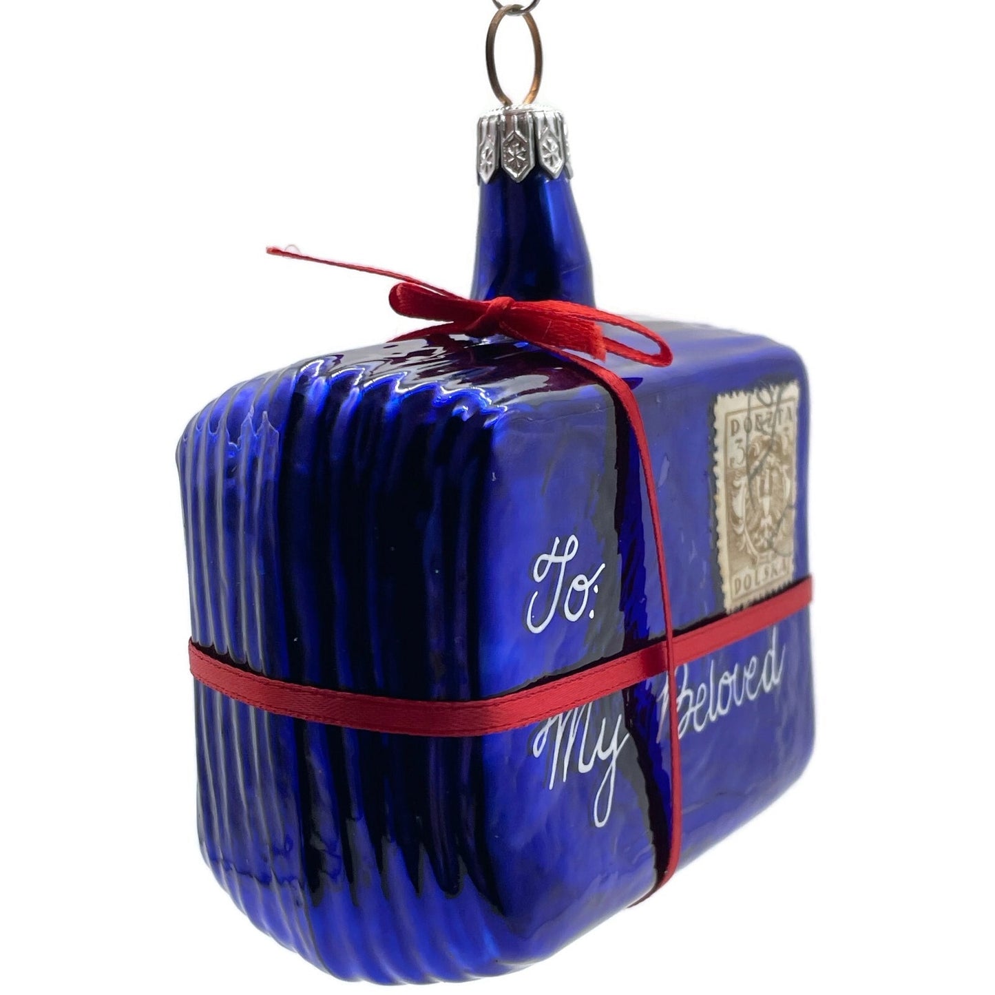 Patricia Breen Letter to My Beloved Blue Valentines Postcard Christmas Ornament