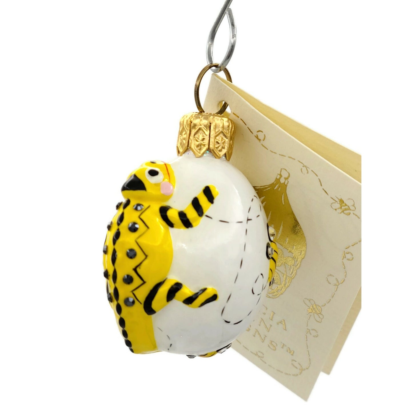 Patricia Breen Springtime Chameleon Bees Yellow Floral Spring Holiday Ornament