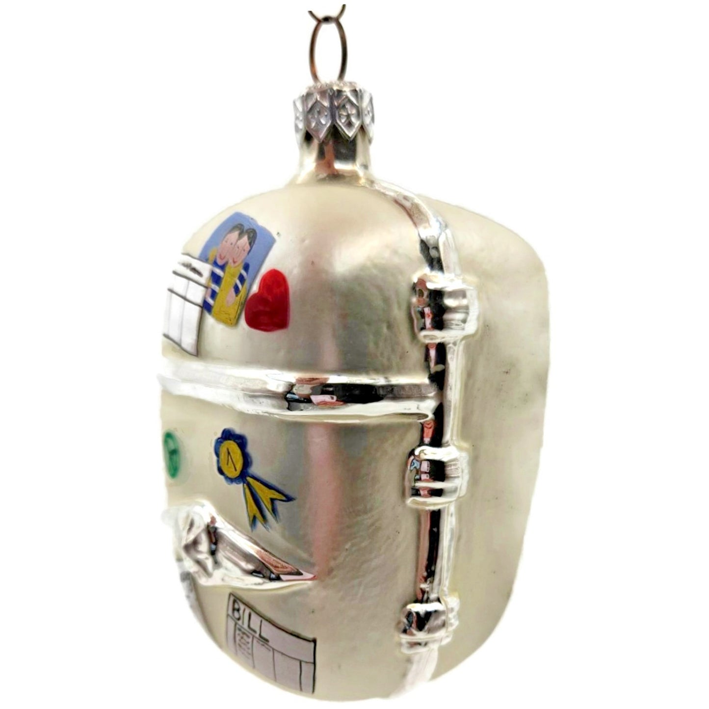 Patricia Breen Grandma Josies Fridge Pearl Heart Ribbon Christmas Tree Ornament
