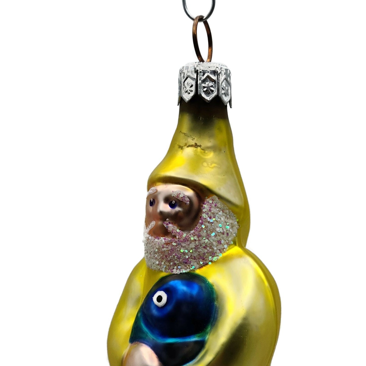 Patricia Breen Marinista Santa Matte Ball Fishing Nautical Christmas Ornament