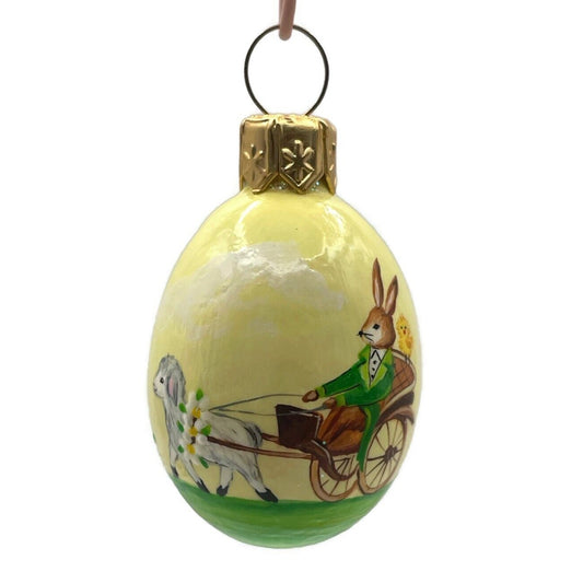 Patricia Breen Miniature Egg Surprise Rex Rides Easter Christmas Tree Ornament