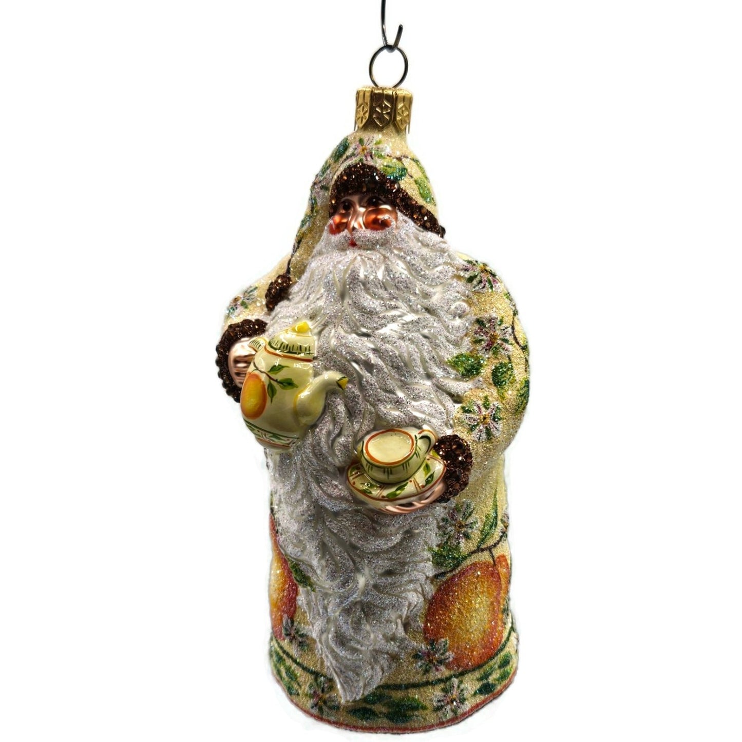 Patricia Breen Connaught Santa Peaches Spring Tea Party Christmas Tree Ornament