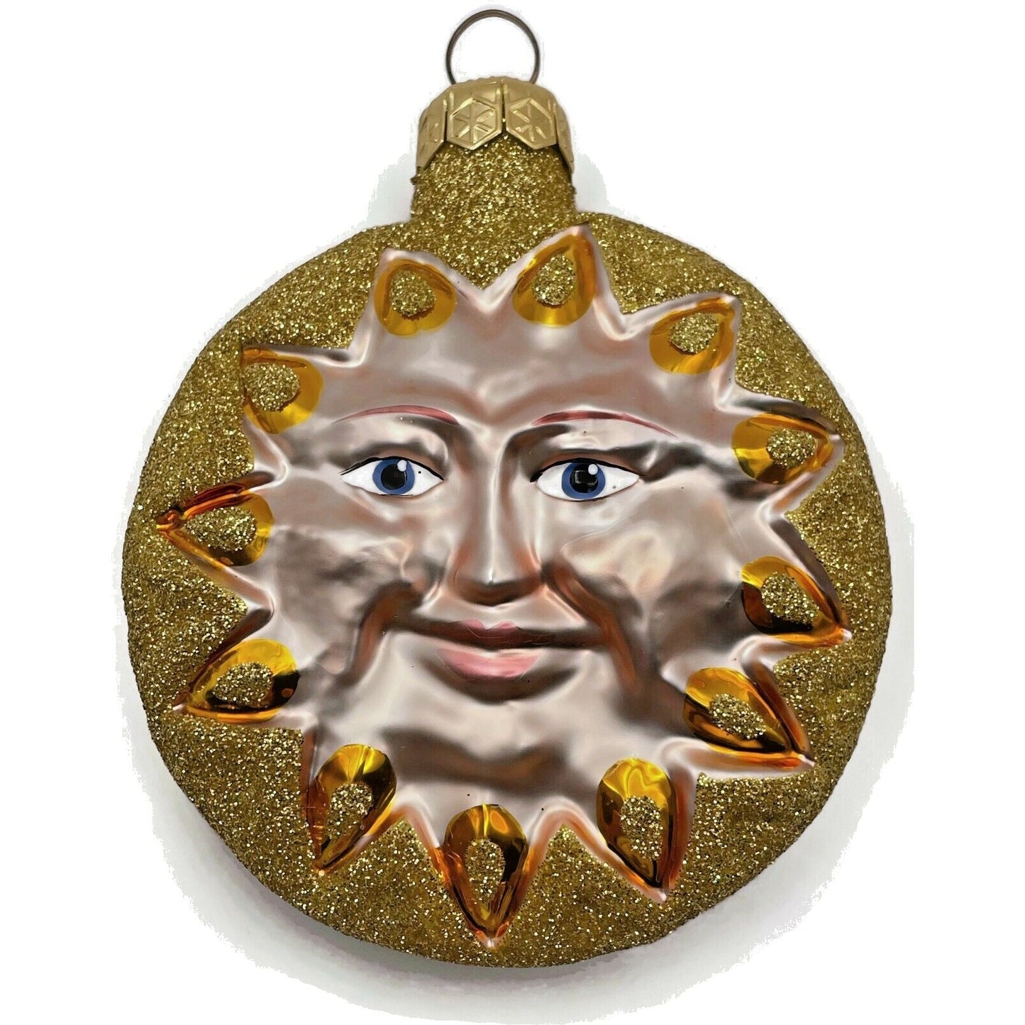 Patricia Breen Sunflower Sun Gold Glittered Tips Summer Christmas Tree Ornament