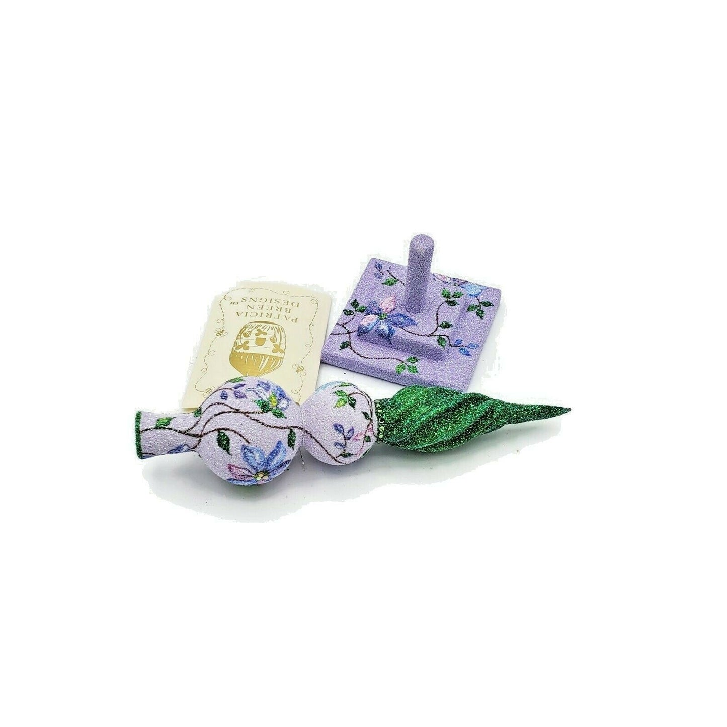 Patricia Breen Ultra Mini Clematis Floral Violet Finial Spring Tree Top w/ Stand