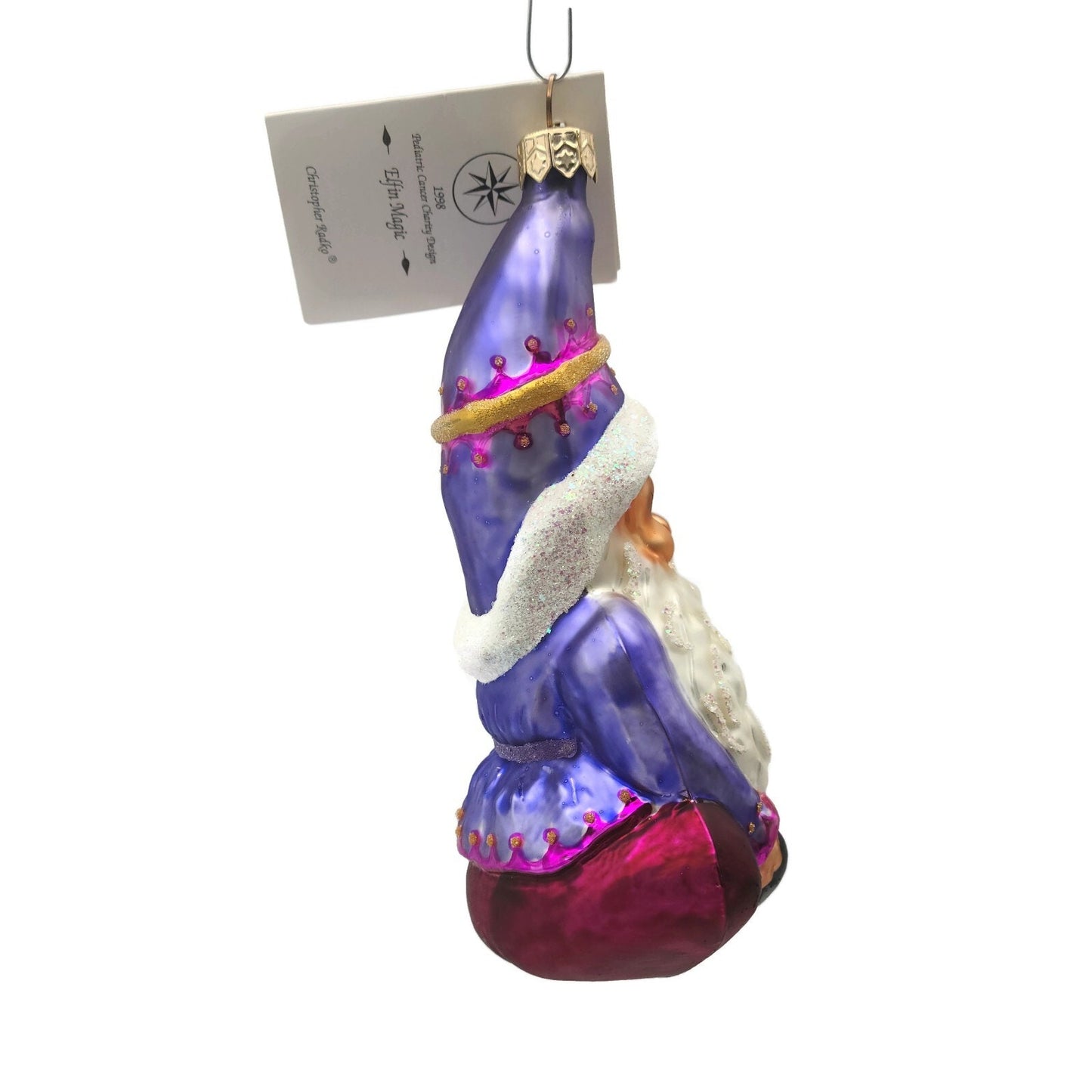 Christopher Radko Elfin Magic Purple Christmas Holiday Tree Ornament 98-SP-30
