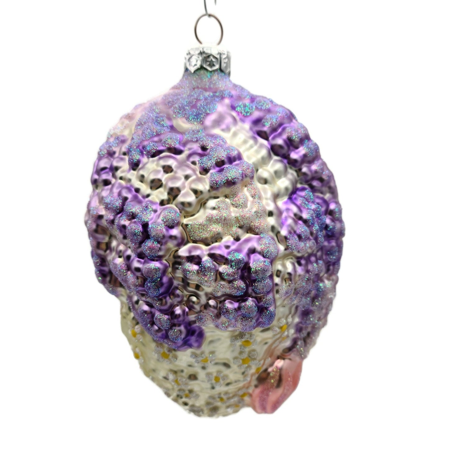 Patricia Breen Arcimbaldi Santa Purple White Flowers Spring Christmas Ornament