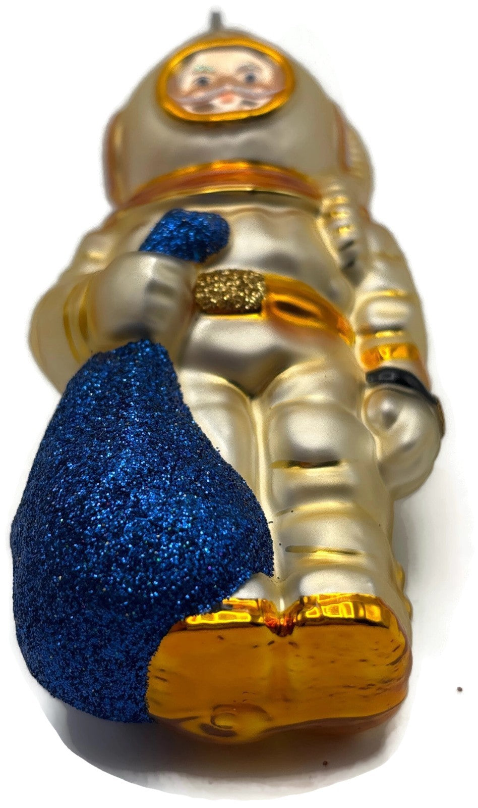 Patricia Breen Santa for Dan Gold Blue Bag Nautical Christmas Ornament 99309