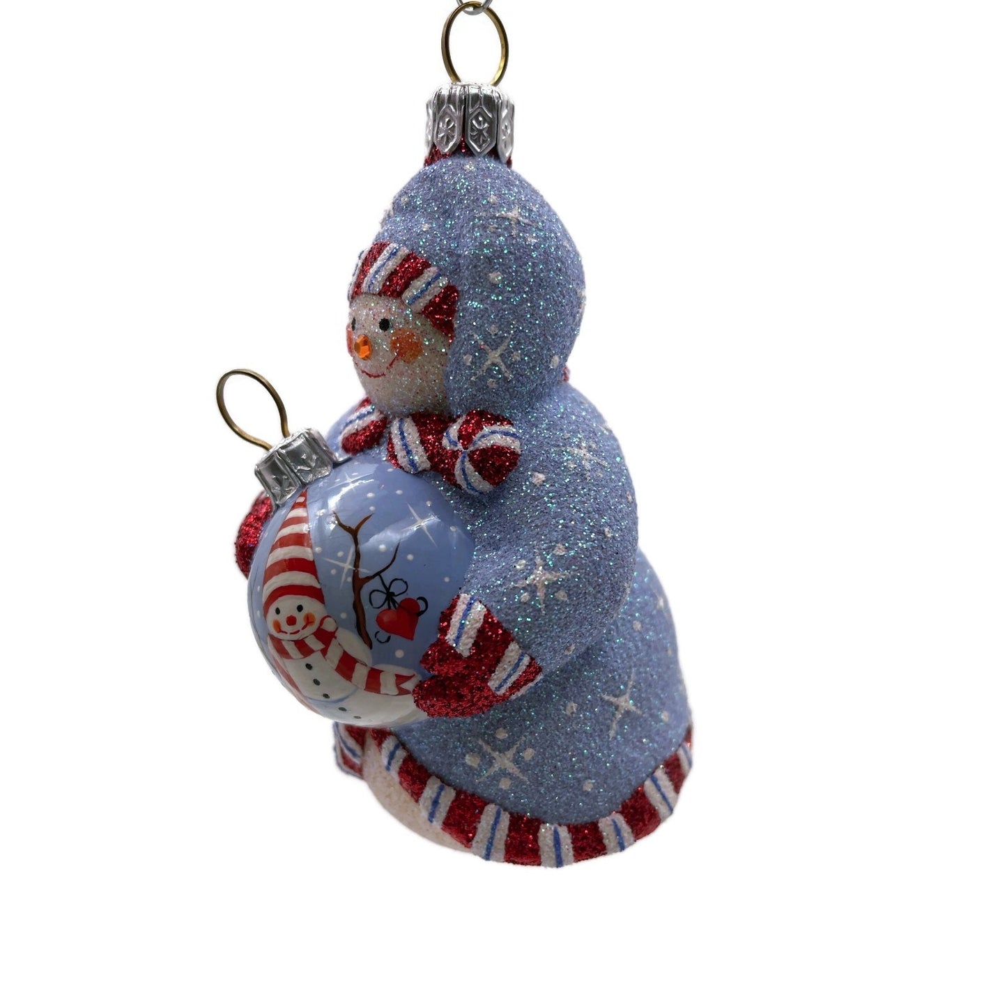 Patricia Breen Ornamental Snowman Blue Christmas Holiday Tree Ornament