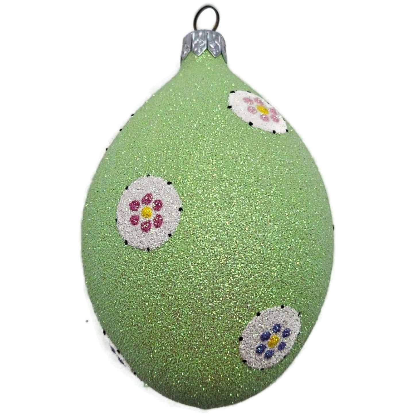 Patricia Breen Easter Egg Green Medallions Floral Easter Christmas Tree Ornament