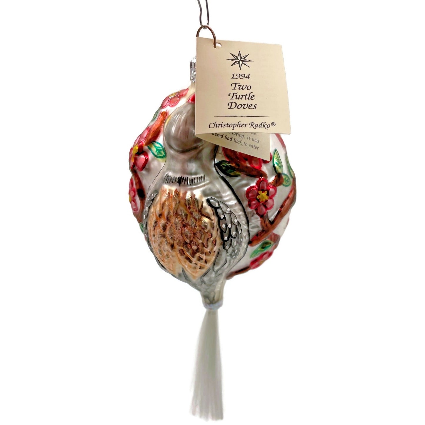 Christopher Radko Ornament Two Turtle Doves 12 Days Of Christmas Tree Decor 5311