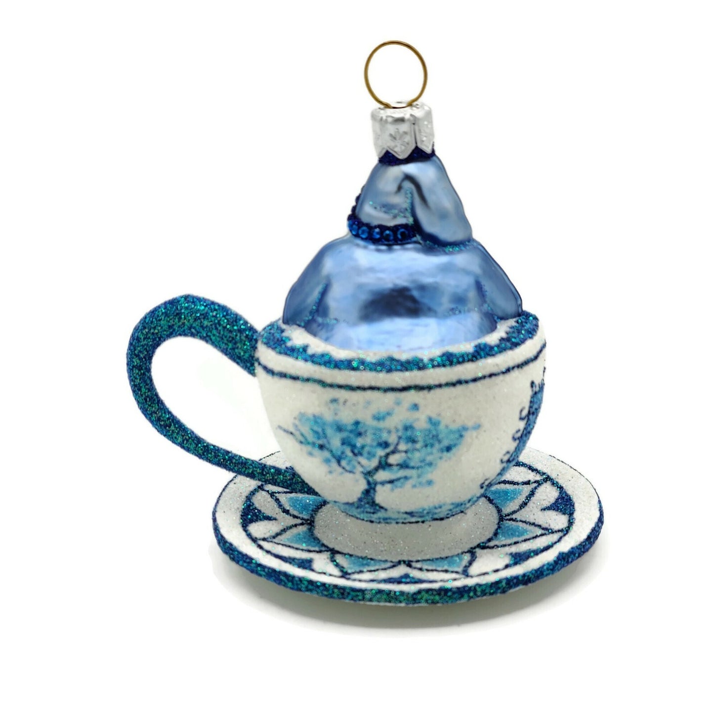 Patricia Breen Tea for Two Blue Willow Spring Holiday Tree Ornament Tea Party