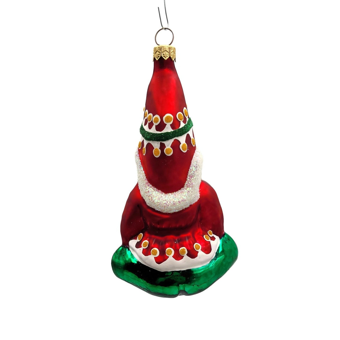 Christopher Radko Elfin Magic Red Blown Glass Christmas Holiday Tree Ornament