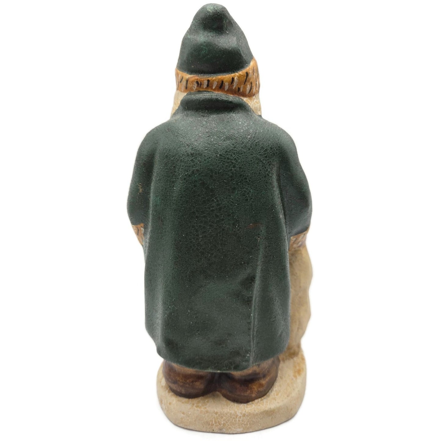 Vaillancourt Father Christmas with Noahs Ark in Sack Folk Art Christmas Figurine