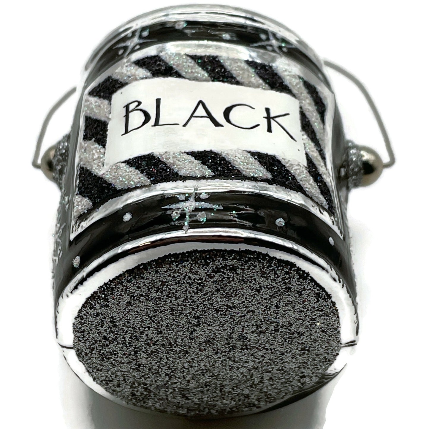 Patricia Breen Colorful Quarts Black Shiny Rim Snowflakes Christmas Ornament