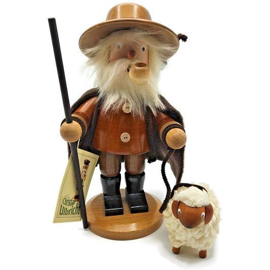Christian Ulbricht Natural Shepherd Santa Smoker Incense Burner Christmas Decor