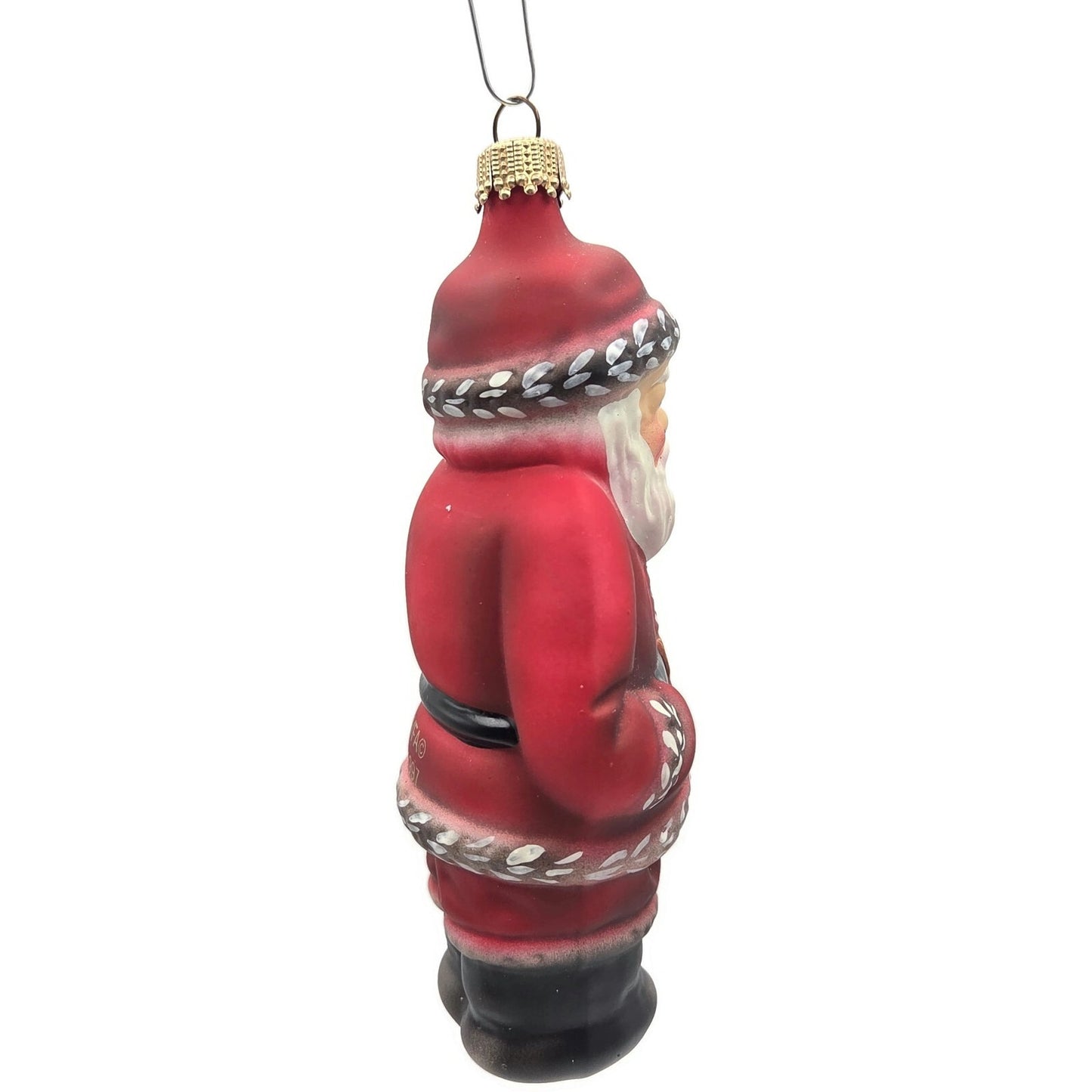 Vaillancourt Nordstrom American Santa Claus Folk Art Christmas Tree Ornament