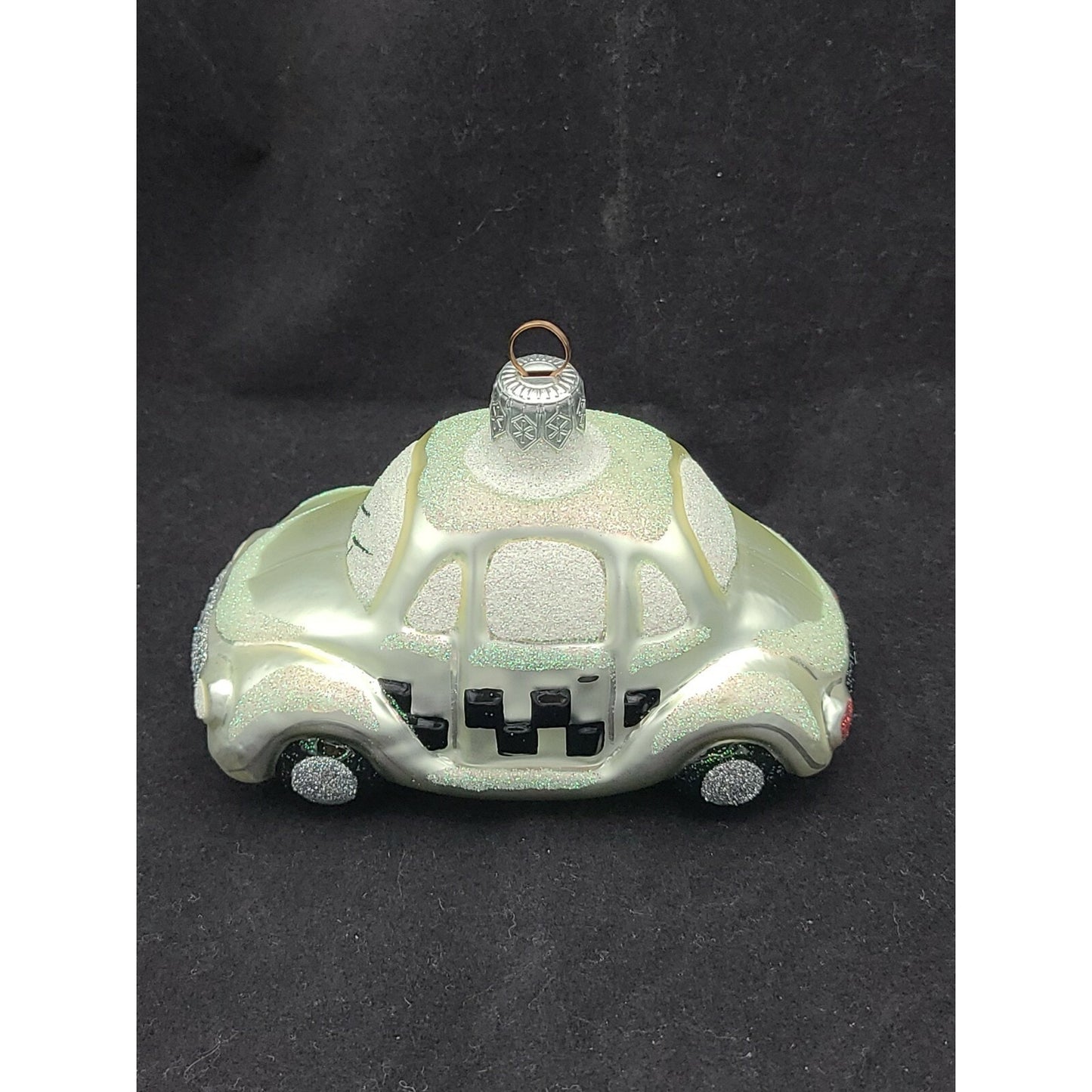Patricia Breen Little Yellow Taxi Pearl Extra Glitter Christmas Holiday Ornament