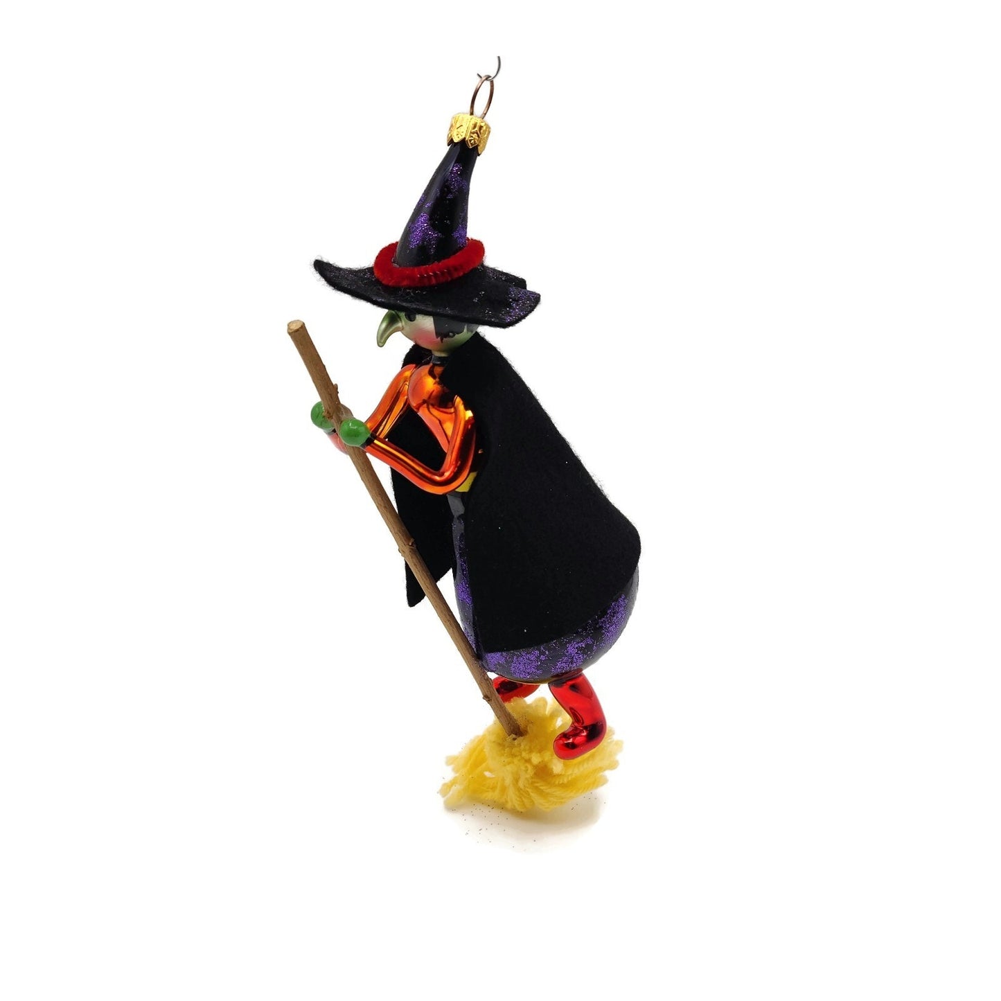 Christopher Radko Fly by Night Witch Italian Halloween Tree Ornament 97-408-0