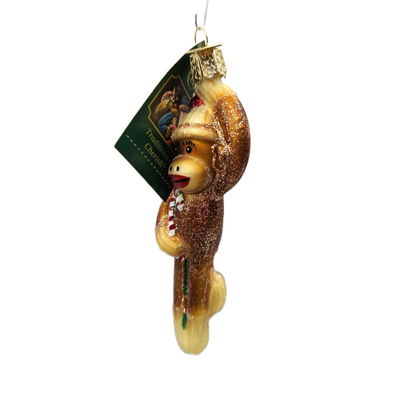Sock Monkey Old World Christmas Good Luck Charm Holiday Tree OWC Ornament