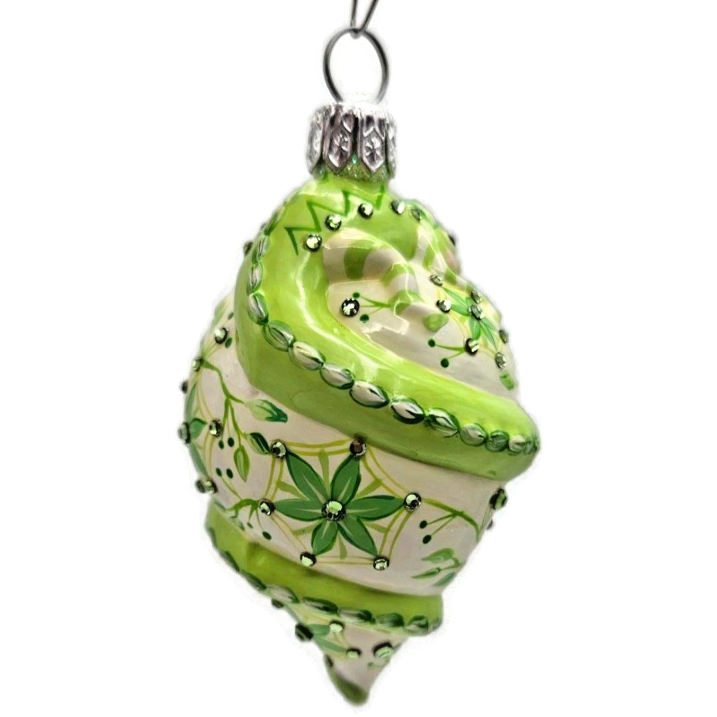 Patricia Breen Topping Chameleon Chinoiserie Green Spring Christmas Ornament