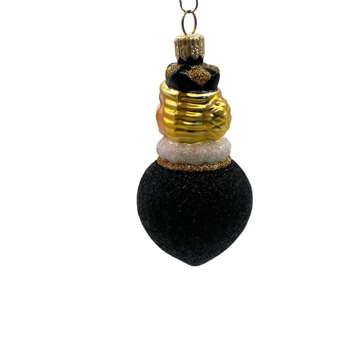 Patricia Breen Miniature Queen of Hearts Black Shiny Heart Valentines Ornament