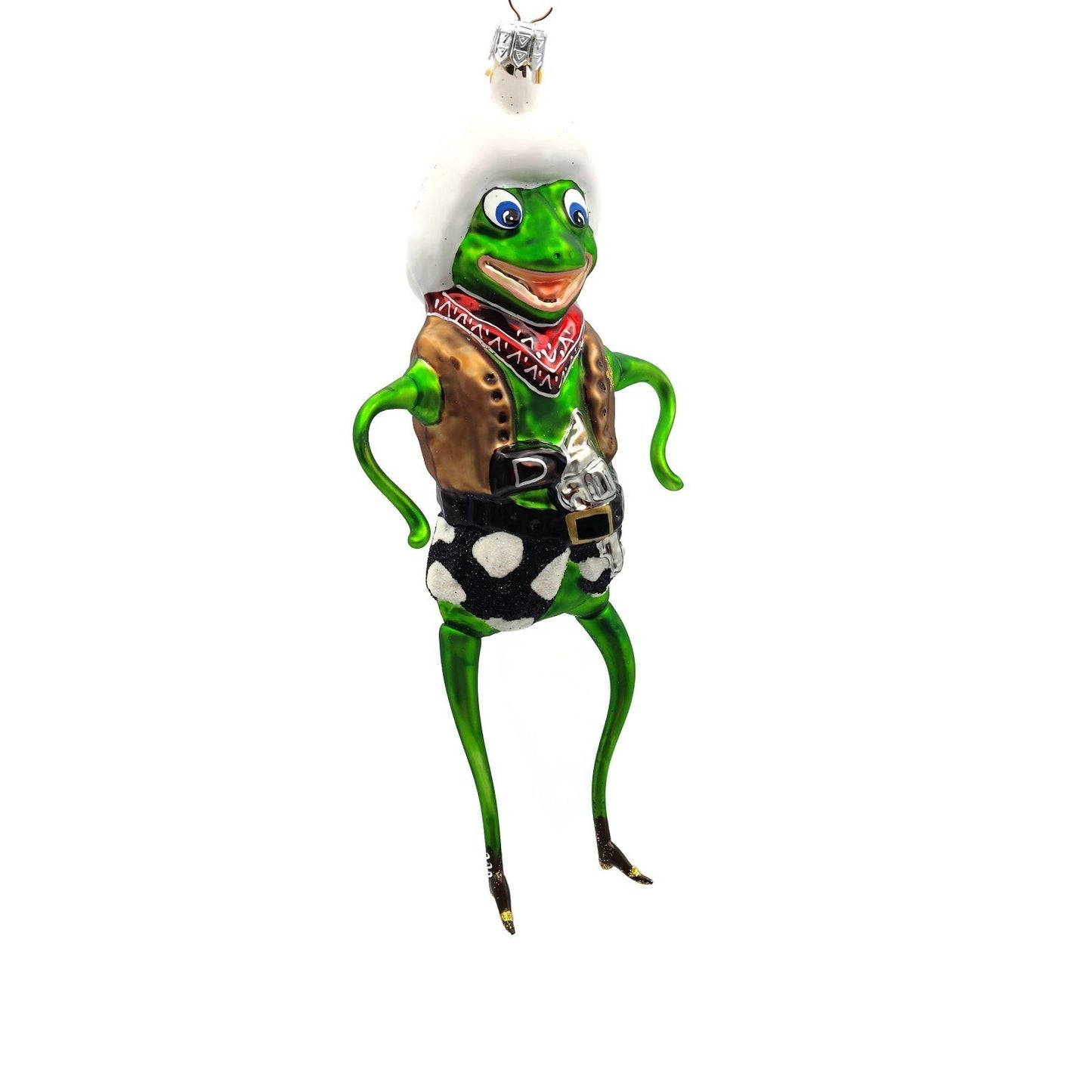 Slavic Treasures Rootin Tootin Toad Cowboy Frog Halloween Christmas Ornament