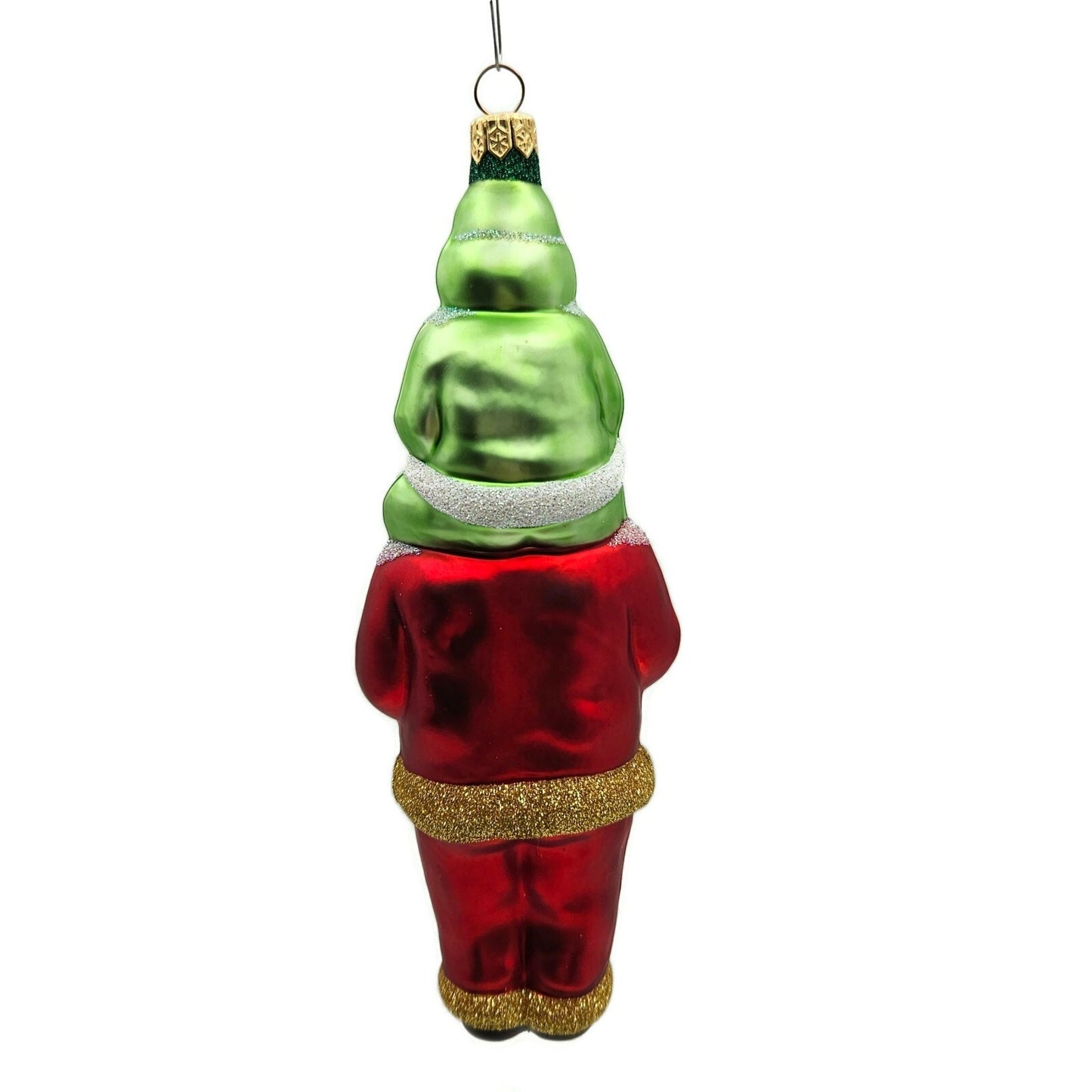 Patricia Breen Carry Me Santa Claus Red Green Christmas Holiday Tree Ornament