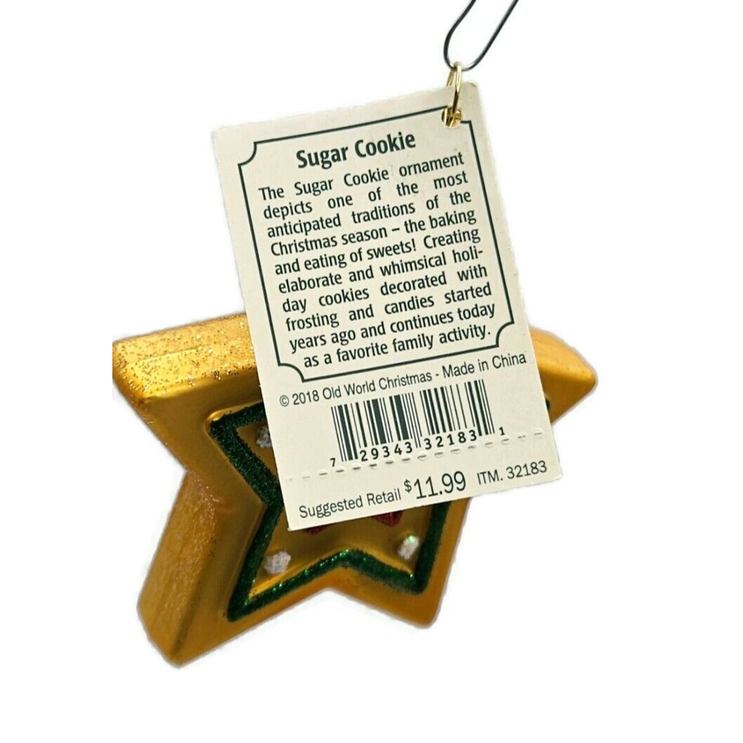 Old World Christmas Sugar Cookie Sweet Star Christmas Holiday Tree Ornament OWC