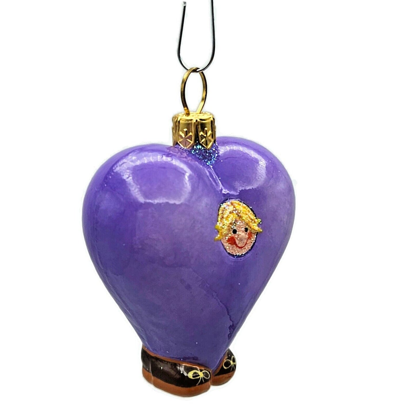 Patricia Breen Amour Masquerade Violet Heart Valentines Christmas Tree Ornament