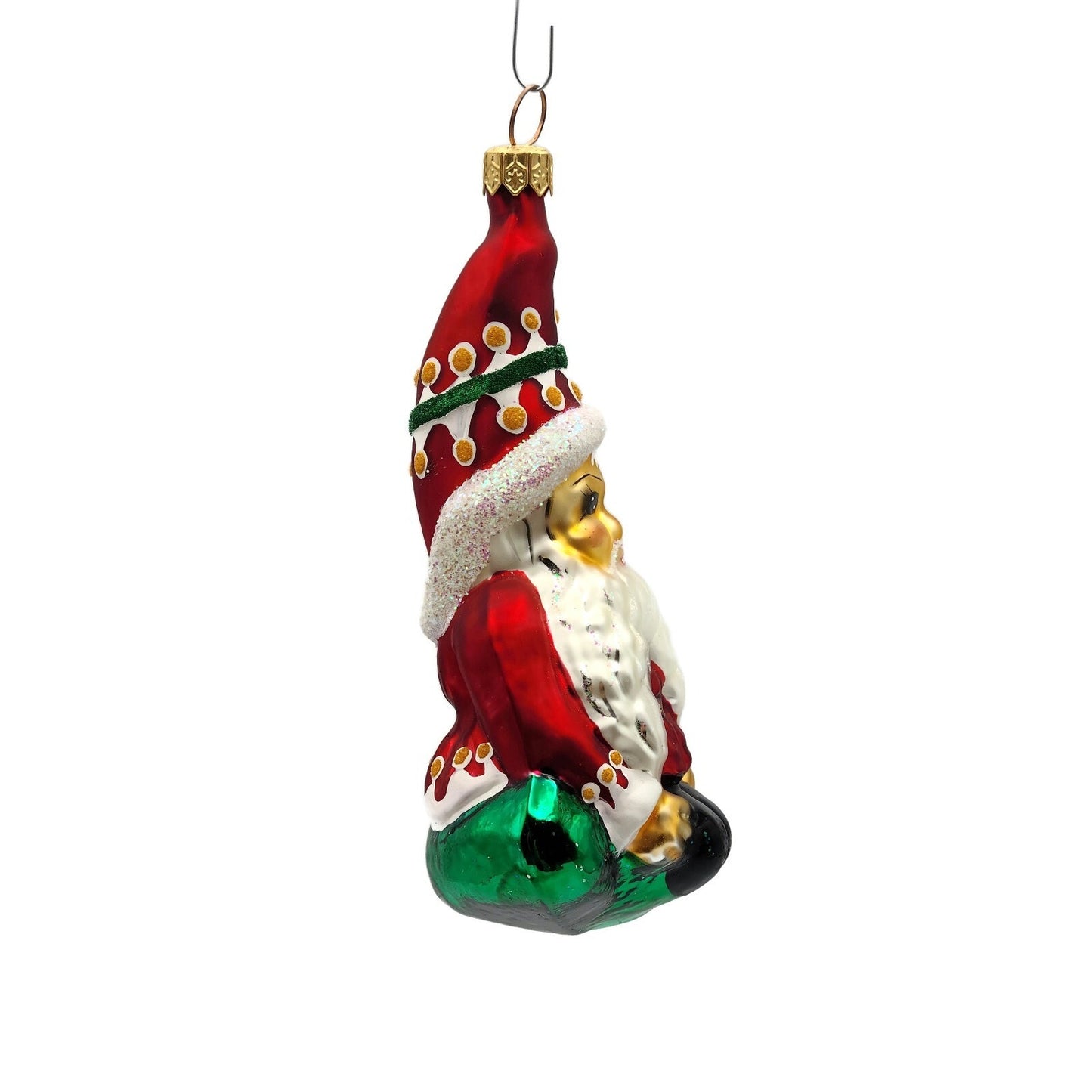 Christopher Radko Elfin Magic Red Blown Glass Christmas Holiday Tree Ornament