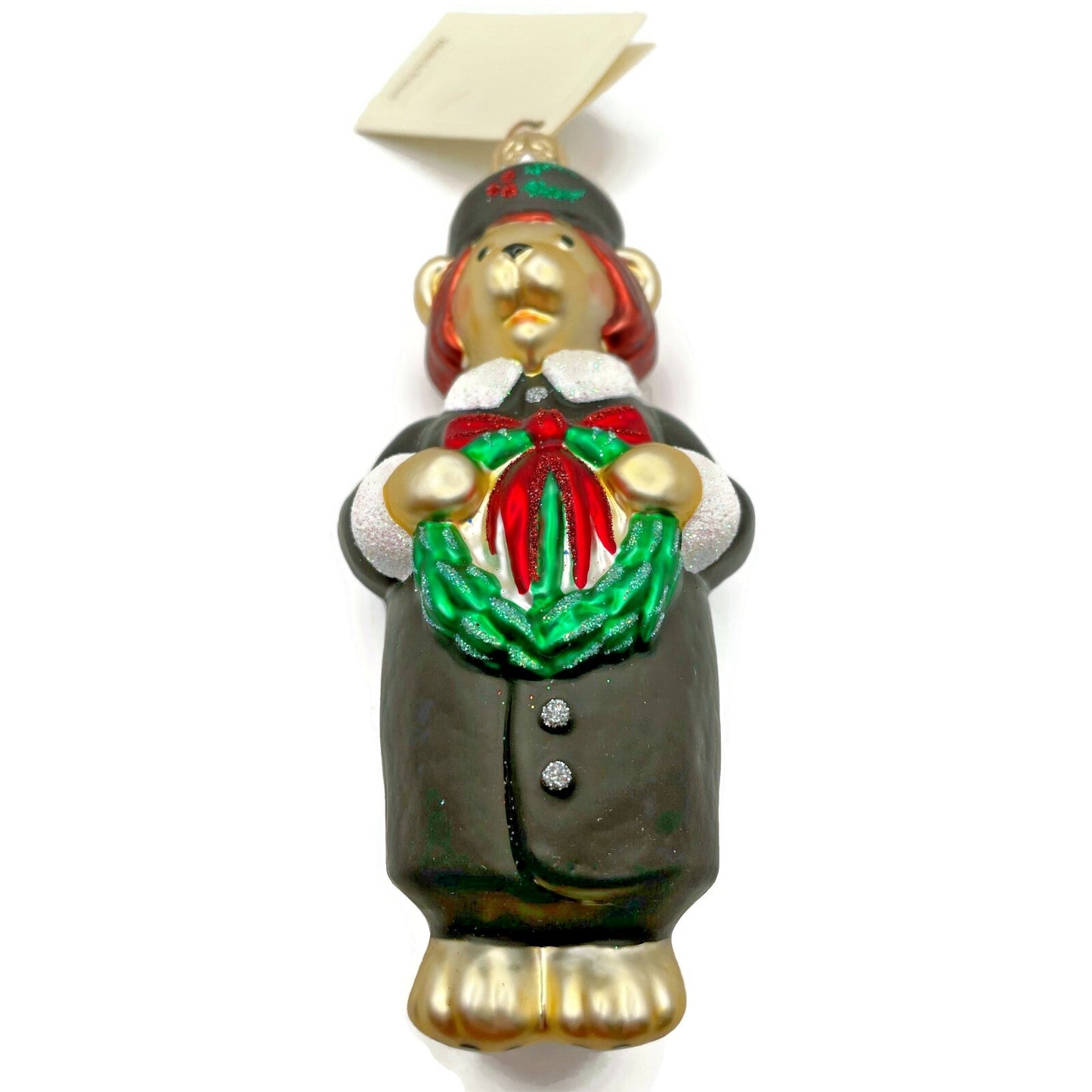 Patricia Breen Mama Bear Black Holly Wreath Christmas Tree Decor Ornament