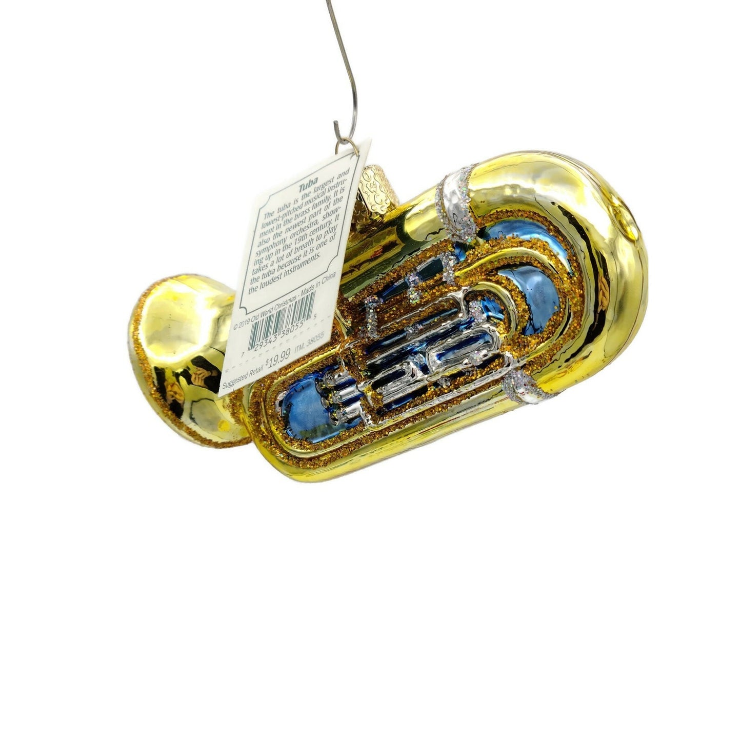 Tuba Ornament Musical Instrument Brass Symphony Horn Old World Christmas OWC